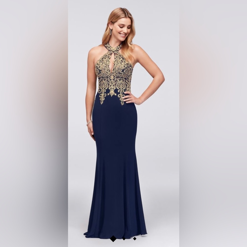 XSCAPE dress dark navy